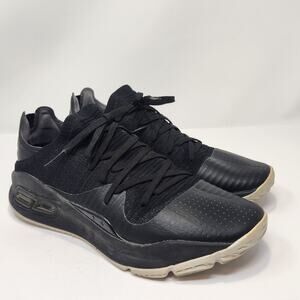 Under Amour Curry 4 Low Black Basketball Shoes Men Size 9.5 Athletic Sneakers